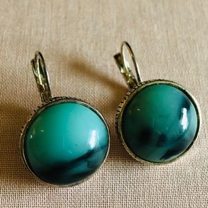 Round Silver Plated Earrings